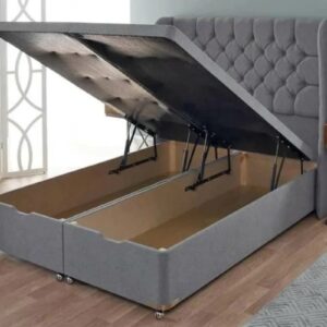 Wing divan lift up Chesterfield Bed
