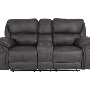 Monaco 2 Seater Console Recliner Sofa - Grey
