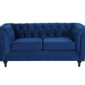 Chesterfield 2 Seater - Plush Blue