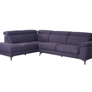 Matera Left Hand Facing Arm Open End Corner Sofa - Charcoal Grey Fabric