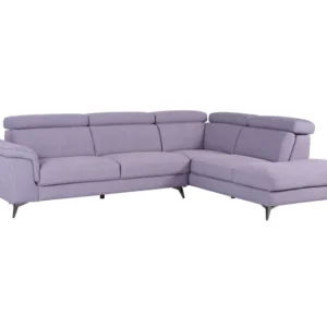 Matera Right Hand Facing Arm Open End Corner Sofa - Pearl Grey Fabric