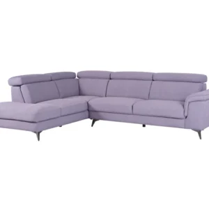 Matera Left Hand Facing Arm Open End Corner Sofa - Pearl Grey Fabric