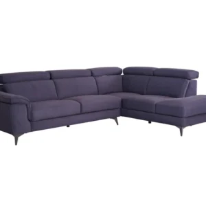 Matera Right Hand Facing Arm Open End Corner Sofa - Charcoal Grey Fabric